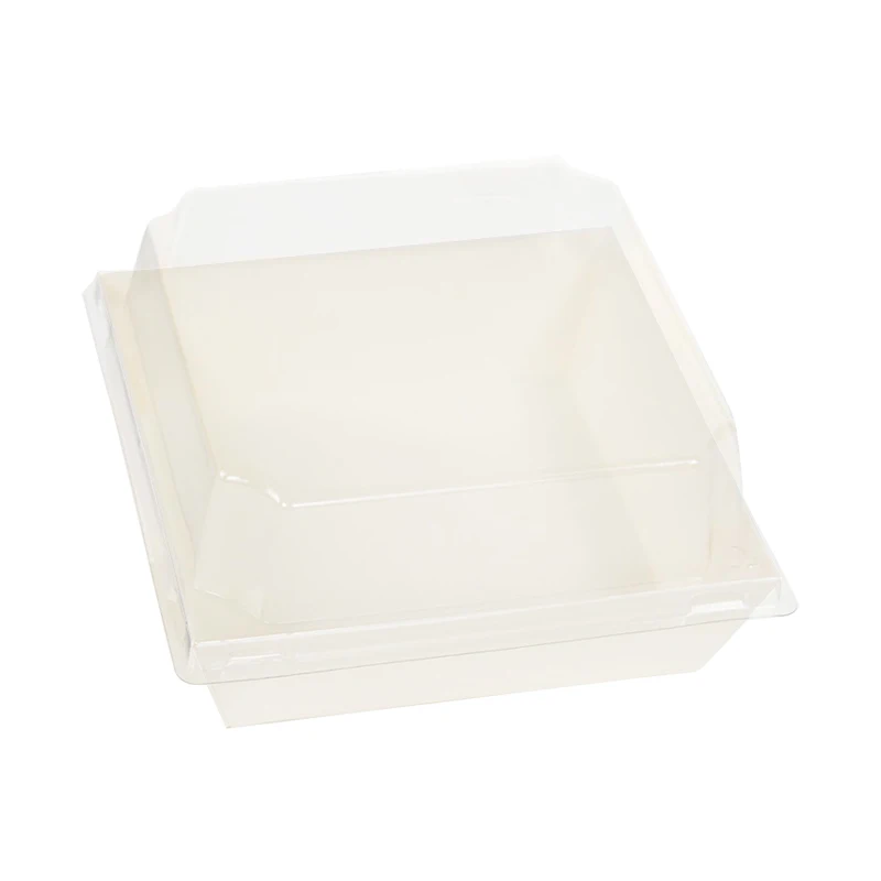 5Pcs White Kraft Paper Square Cake Boxes with Clear Window, Portable Bakery Gift Boxes for Cookies Pastry Muffins Handmade Crafts, Wedding Birthday Party Favor Packaging Supplies - 图片 8