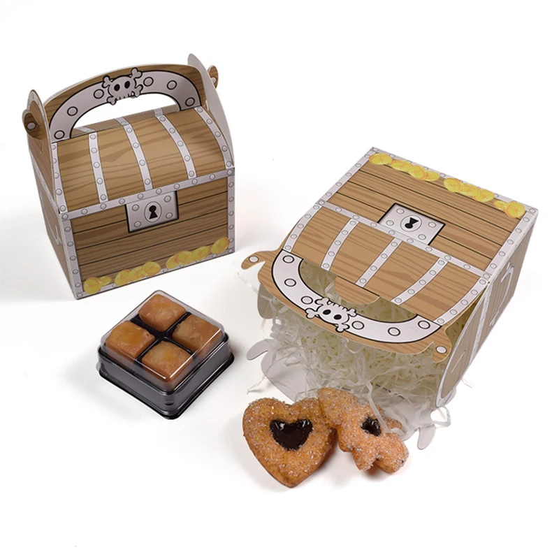 5/10/20PCS Pirate Treasure Goodies Boxes – Party Favor Boxes for Kids Pirate Theme Birthday, Halloween Party Supplies, Candy, Cookies, Biscuits, Treat Packaging, Gift Boxes and Event Decorations