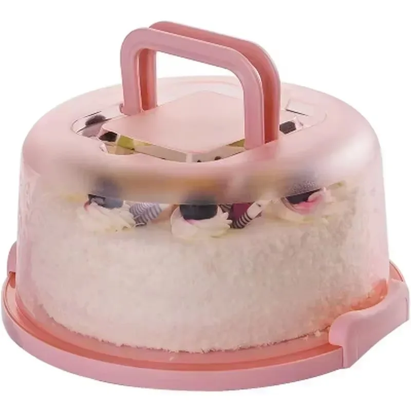 Portable Cake Box with Handle, Dustproof Baking Pastry Storage Box, Cake Carrier and Transportation Rack for Birthday, Wedding, Baby Shower, Holiday Desserts, Cupcakes, Muffins, and Home or Bakery Use - 图片 3