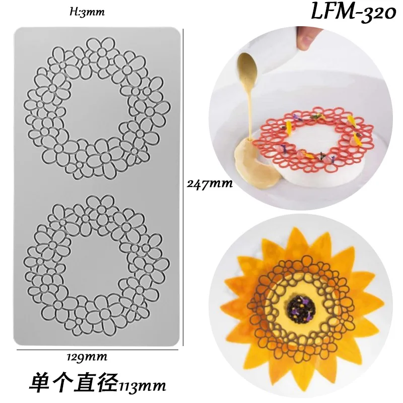 Leaf Flower Wreath Lace Silicone Mold Fondant Cake Sugarcraft Mould Chocolate Candy Dessert Tray Decoration Tools Pastry Baking Supplies Cupcake Topper Resin Soap Wax Melt DIY Craft Accessories - 图片 21