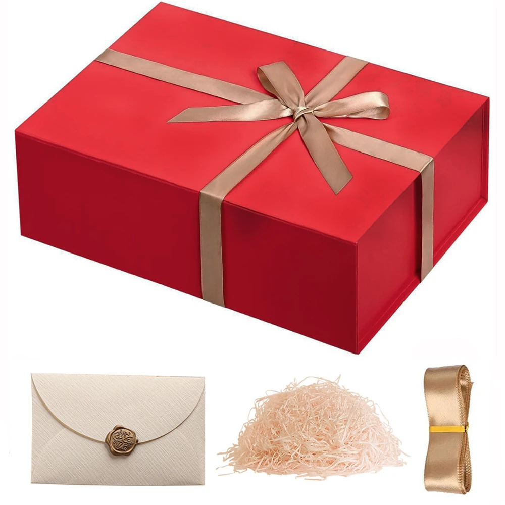 1pc Black Gift Box with Magnetic Lid for Present, Rectangular Collapsible Packaging Box with Closure, Ideal for Groomsman Proposal, Wedding, Birthday, Anniversary Gift, Elegant Gift Wrapping - 图片 15