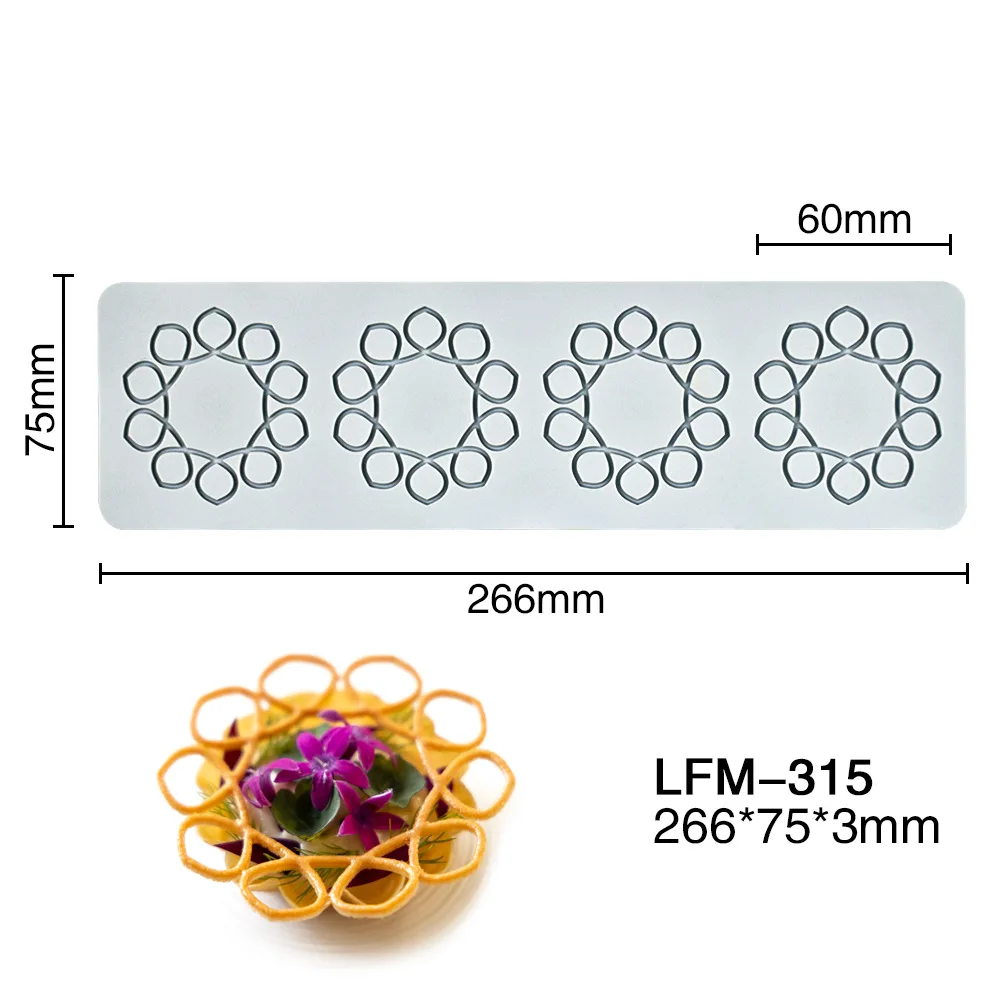 Chinoiserie Pavilion Swan Flower Leaf Lace Silicone Mold DIY Sugar Pad Thin Chocolate Crisp Cake Decoration Fondant Baking Mould for Elegant Cupcake Cookie Pastry Craft Kitchen Tools - 图片 8