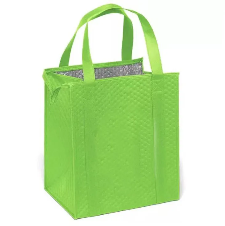 1 Large Insulated Shopping Bag Reusable Cooler Tote with Handle and Zipper Closure, Thermal Food Carrier for Hot and Cold Meals, Grocery Shopping, Picnic, Travel, and Outdoor Use - 图片 12