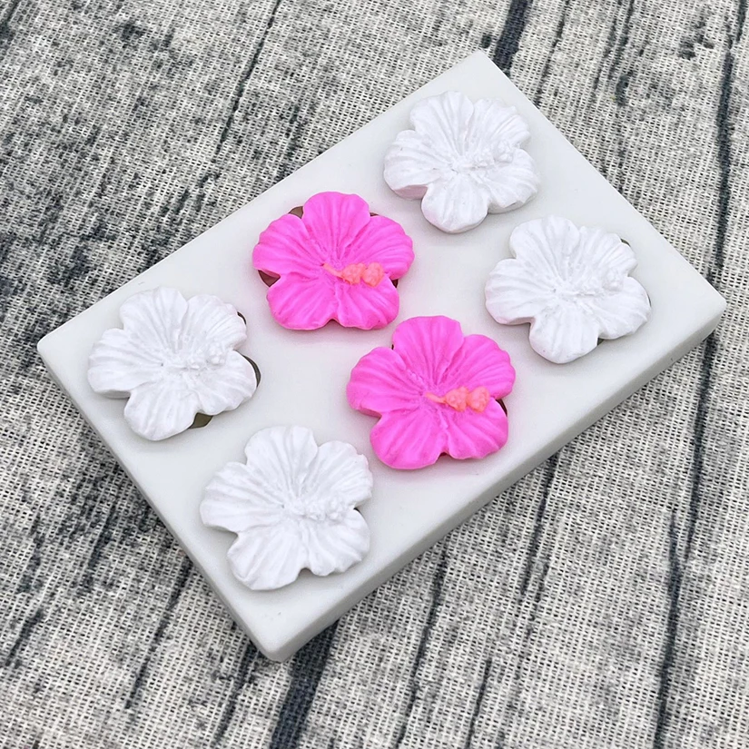 Mini Rose Camellia Daisy Flower Silicone Mold for Sugarcraft Cookie Cupcake Chocolate Baking Fondant Cake Decorating Tools DIY Pastry Dessert Decoration Kitchen Craft Tray