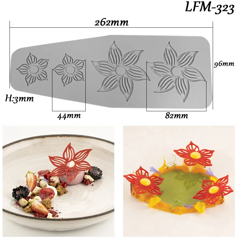 Leaf Flower Wreath Lace Silicone Mold Fondant Cake Sugarcraft Mould Chocolate Candy Dessert Tray Decoration Tools Pastry Baking Supplies Cupcake Topper Resin Soap Wax Melt DIY Craft Accessories - 图片 12