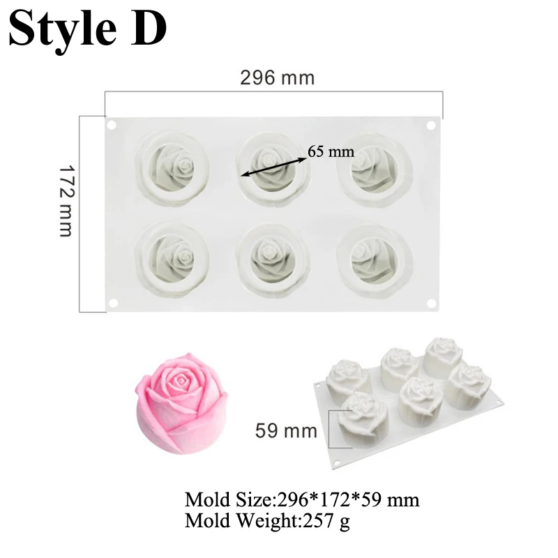 Valentine’s Day Rose Silicone Cake Mold – Non-Stick Mousse Pastry Mold for Baking, Easy Release Fondant Chocolate Candy Mould, Romantic Dessert Decorating Tools for Wedding, Party, Anniversary, Gift