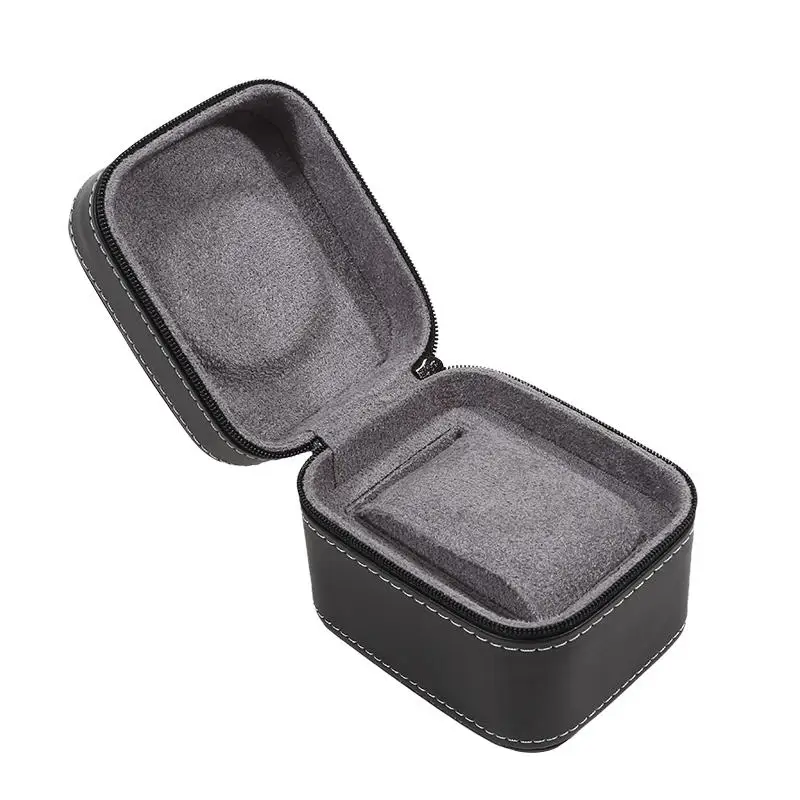 Travel Watch Case ⌚ Single Watch Case – Leather Watch Travel Case with Removable Cushion – Portable Square Jewelry Storage Organizer Box for Wristwatch and Smartwatch Protection 14