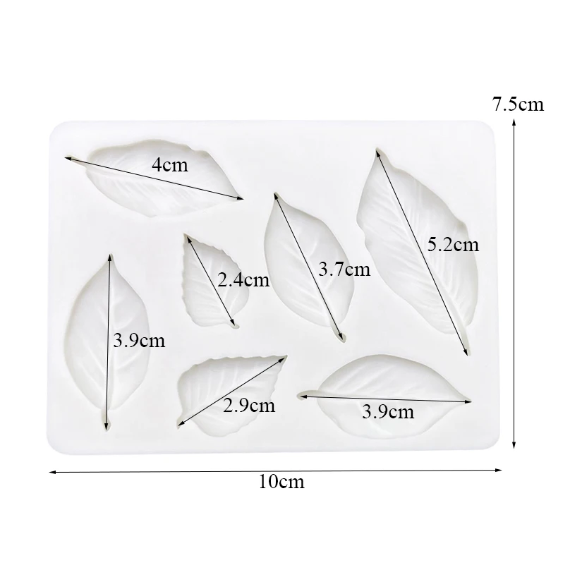 Leaf Silicone Mold for Sugarcraft Fondant Chocolate Cupcake Cake Baking Moulds Dessert Decorating Tools Kitchen Pastry Accessories Candy Resin Soap Wax Melt DIY Craft Decoration Tray - 图片 6
