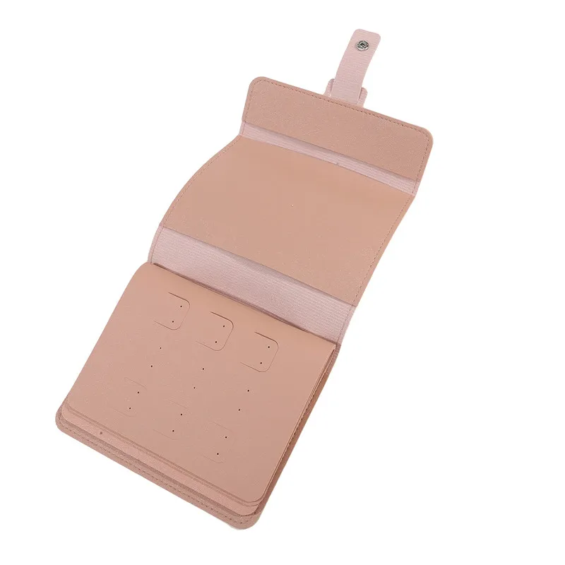 Travel Jewelry Organizer | 1PC PU Leather Ear Stud Storage Bag, Multi-Layer Jewelry Organizer, Book-Type Storage Bag for Earrings, Rings, Necklaces, and Small Jewelry Accessories, Compact Jewelry Case for Travel and Home Use