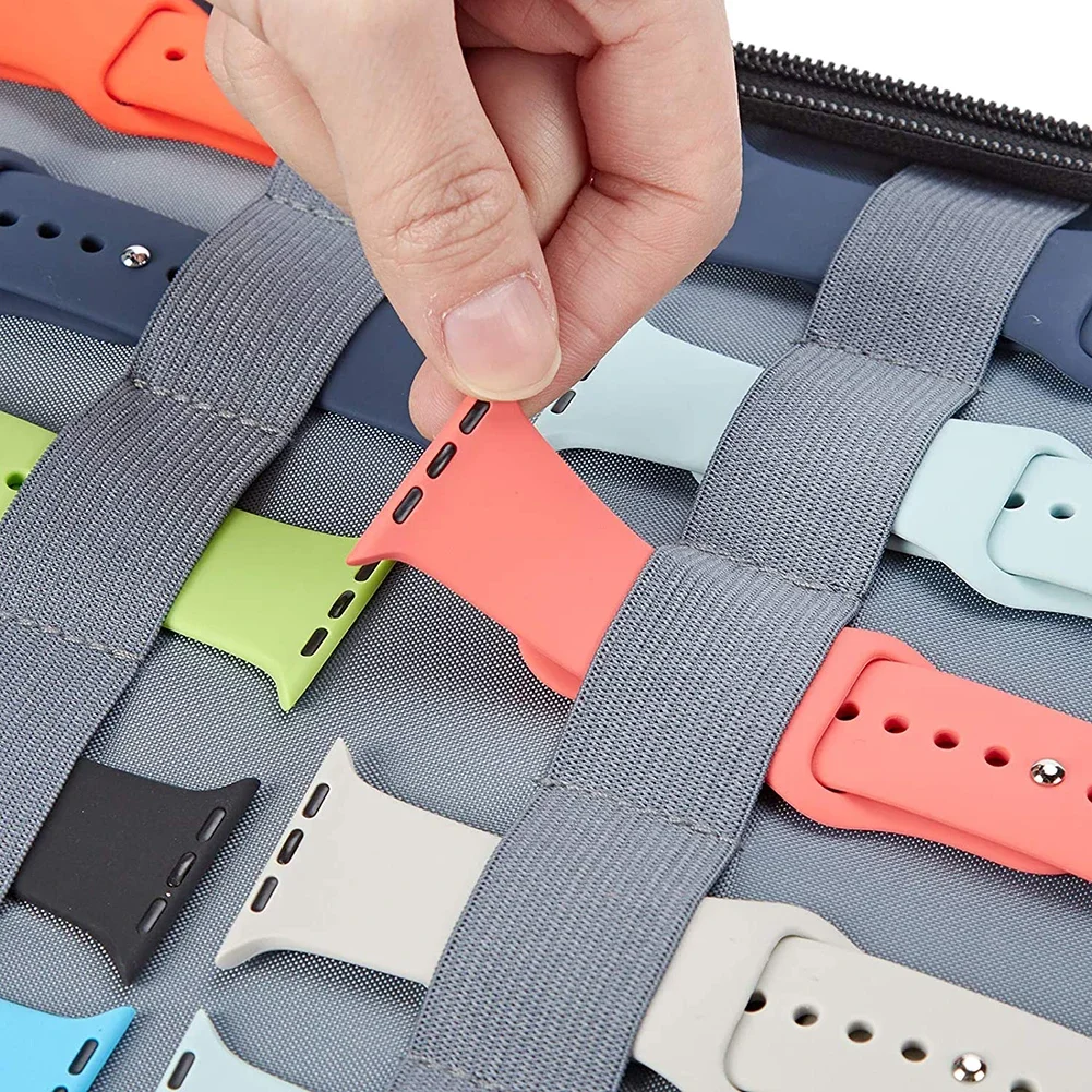 Travel Watchband Organizer | For Apple Watch Watchband Storage Box, Multifunction Travel Strap Organizer Case, Portable Ant Cloth Watch Strap Pouch, Compact Watchband Holder for Smartwatch Accessories Packaging 13