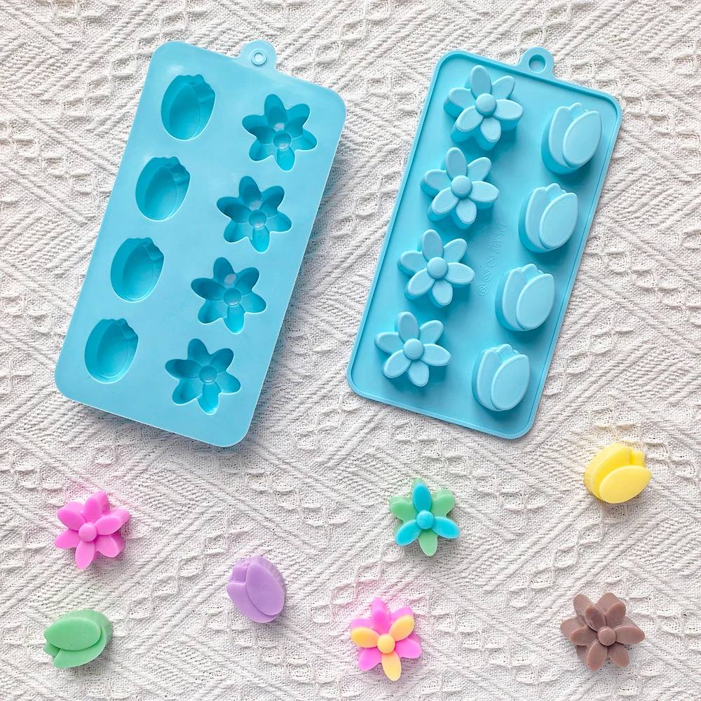 1Pc 8-Hole 2 Types Flower-Shaped Silicone Chocolate Candy Mold – DIY Pudding, Cookie, Fondant, Cake Decoration Mold, Baking Utensil for Chocolates, Pastry, Cupcakes, Sugarcraft, and Dessert Accessories 1Pc 8-Hole 2 Types Flower-Shaped Silicone Chocolate Candy Mold – DIY Pudding, Cookie, Fondant, Cake Decoration Mold, Baking Utensil for Chocolates, Pastry, Cupcakes, Sugarcraft, and Dessert Accessories