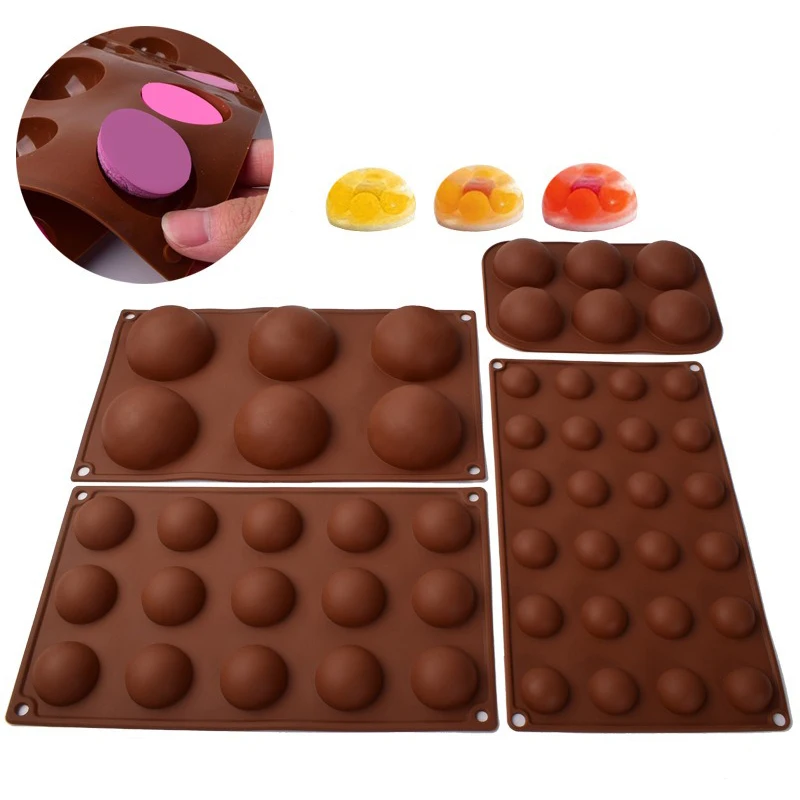1pc Semi-Sphere Silicone Cake Mold for Chocolate, Ice Cream, Jelly, Pudding, and Rice Ball Baking, Flexible Non-Stick DIY Dessert Mold for Home Baking, Party Treats, and Creative Sweet Creations 1pc Semi-Sphere Silicone Cake Mold for Chocolate, Ice Cream, Jelly, Pudding, and Rice Ball Baking, Flexible Non-Stick DIY Dessert Mold for Home Baking, Party Treats, and Creative Sweet Creations