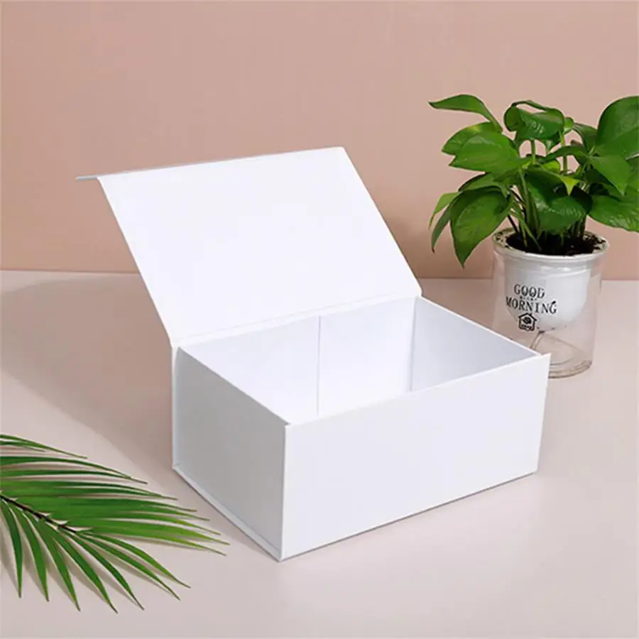 2Pcs Cuboid Clamshell Magnetic Lid Gift Boxes, Foldable Rigid Cardboard Packaging with Flap Hardcover Design, Collapsible Luxury Storage Box for Wedding, Birthday, Holiday, Party, Custom Logo Gift Wrapping 11
