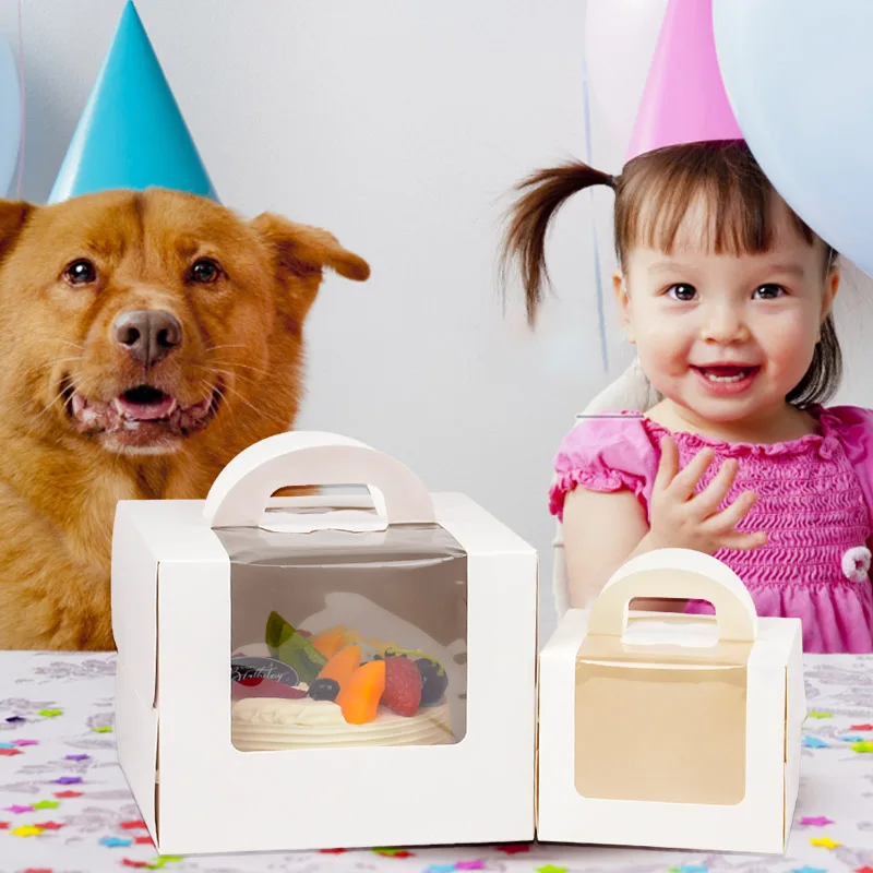 1/3/6pcs High Capacity Cake Packing Boxes with Clear Window, Multi Size Bakery Gift Boxes for Candy Cookies Pastry Chocolate Dessert Packaging, Wedding Birthday Christmas Baby Shower Party Supplies - 图片 5