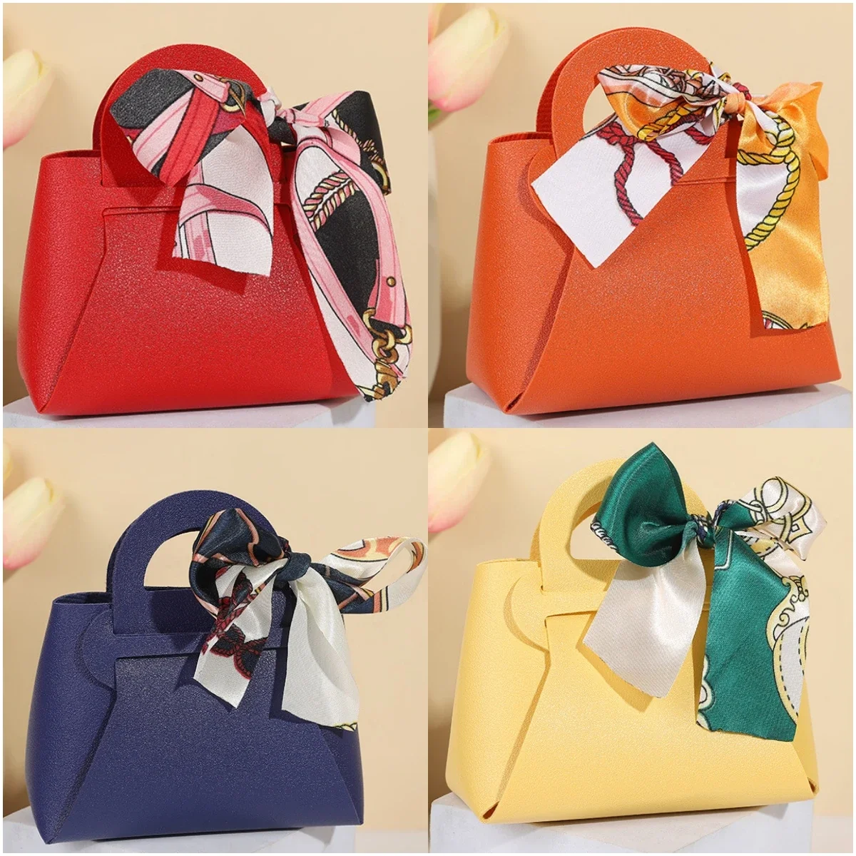 40pcs Leather Candy Gift Bags with Ribbon – Pink & Blue Wedding Favors, Baby Shower Guest Packaging Pouches, Luxury Party Gift Boxes for Candy, Chocolate, Cookies, Jewelry, and Special Event Distributions - 图片 20