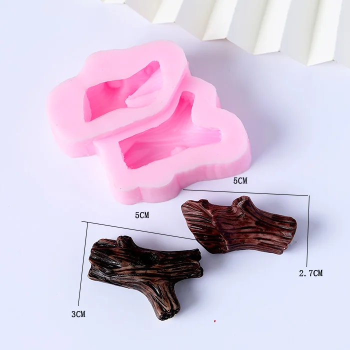Leaf Stump Silicone Mold – Fondant, Cookie, Cake, Chocolate Mould, DIY Cake Decorating Tool, Non-Stick Silicone Baking Mold for Sugarcraft, Pastry, Cupcakes, Candy, and Creative Dessert Accessories
