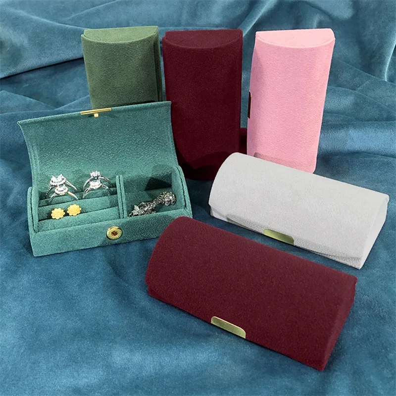 Travel Jewelry Organizer | Solid Color Portable Jewelry Storage Box – Exquisite Travel Jewelry Bag with Suede Surface, Compact Jewelry Box Organizer for Rings, Necklaces, Earrings, and Small Accessories, Ideal for Travel and Everyday Use 5