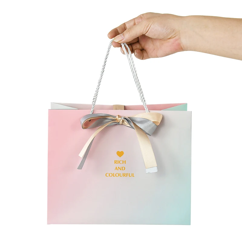 18/25cm Large Gift Bag Snack Cookie Candy Packing Bag Birthday Wedding Party Decoration Gift for Guests Baby Shower Supplies, Reusable Premium Paper Bags with Handles for Bakery, Souvenir, Retail, Geschenkverpackung, Bolsa de Regalo 4