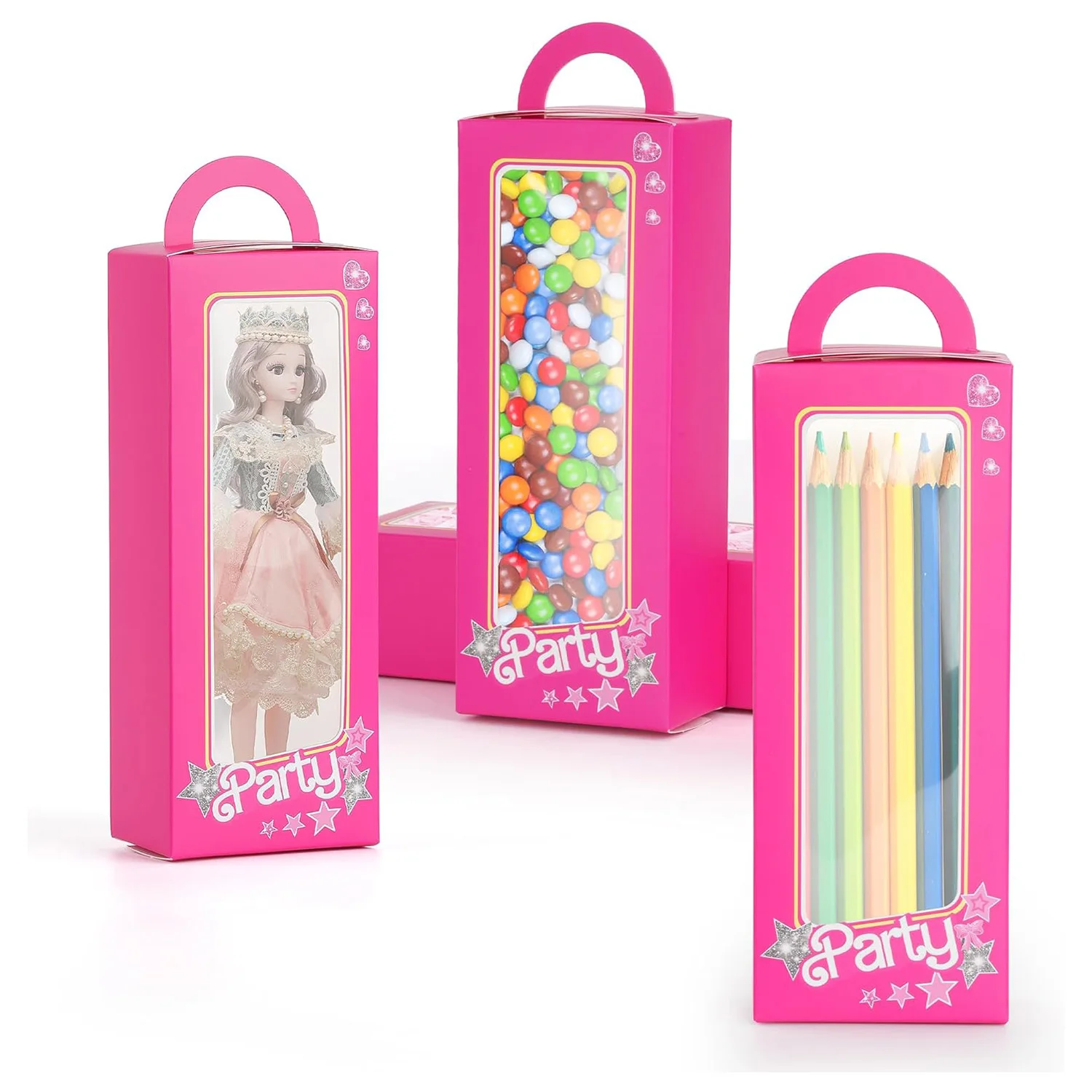 12PCS Blue Party Favor Boxes – Doll Gift Boxes for Candy, Goodie Bags, Baby Shower, Bachelorette, Bridal Shower, Wedding, Birthday Party Decorations and Return Gifts Supplies for Girls 12