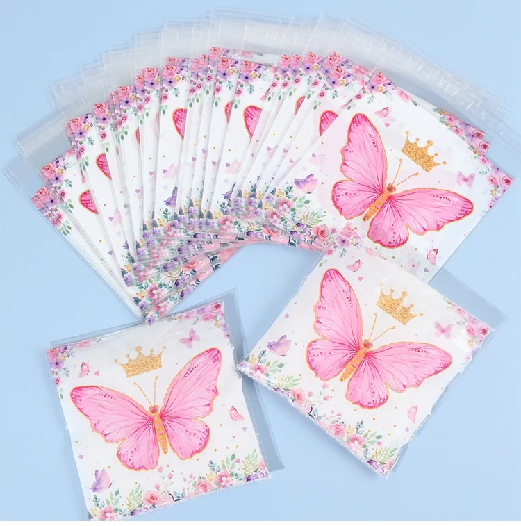 Pink Butterfly Candy Boxes – Gift Packing Bags for Girl Birthday, Baby Shower, Party Favor Boxes, Birthday Supplies, Treat Packaging, Cute Pink Decorations, DIY Gift Boxes for Kids