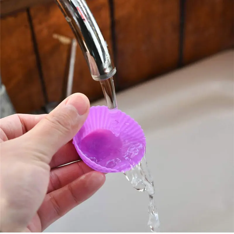 10/20/50Pcs Silicone Cupcake Baking Cups, Reusable Non-Stick Muffin Liners, Heat-Resistant BPA-Free Cupcake Holders Molds, Eco-Friendly Home Kitchen Bakeware for Muffins, Cakes, Brownies, Desserts 4