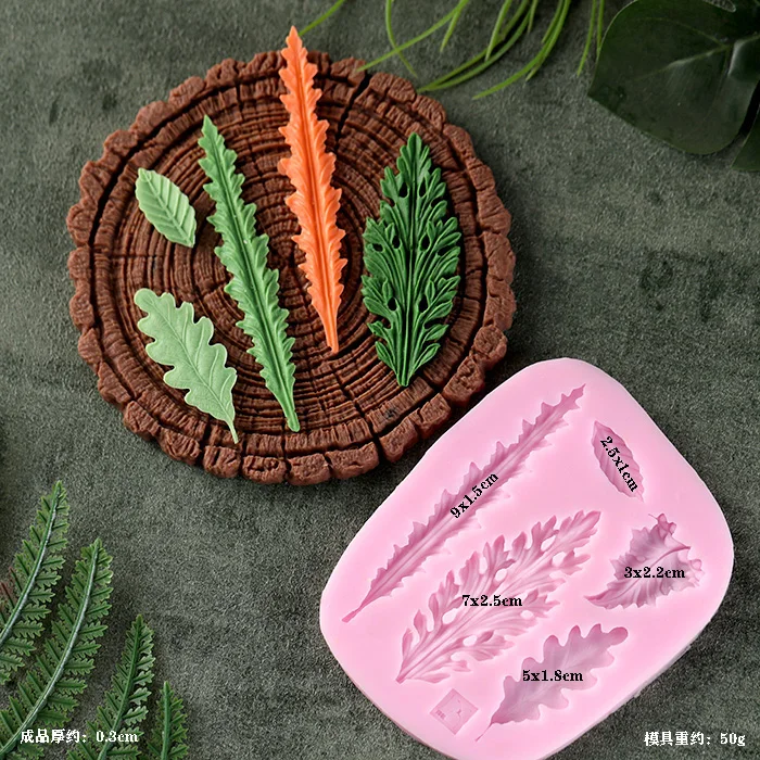 Leaf Stump Silicone Mold – Fondant, Cookie, Cake, Chocolate Mould, DIY Cake Decorating Tool, Non-Stick Silicone Baking Mold for Sugarcraft, Pastry, Cupcakes, Candy, and Creative Dessert Accessories