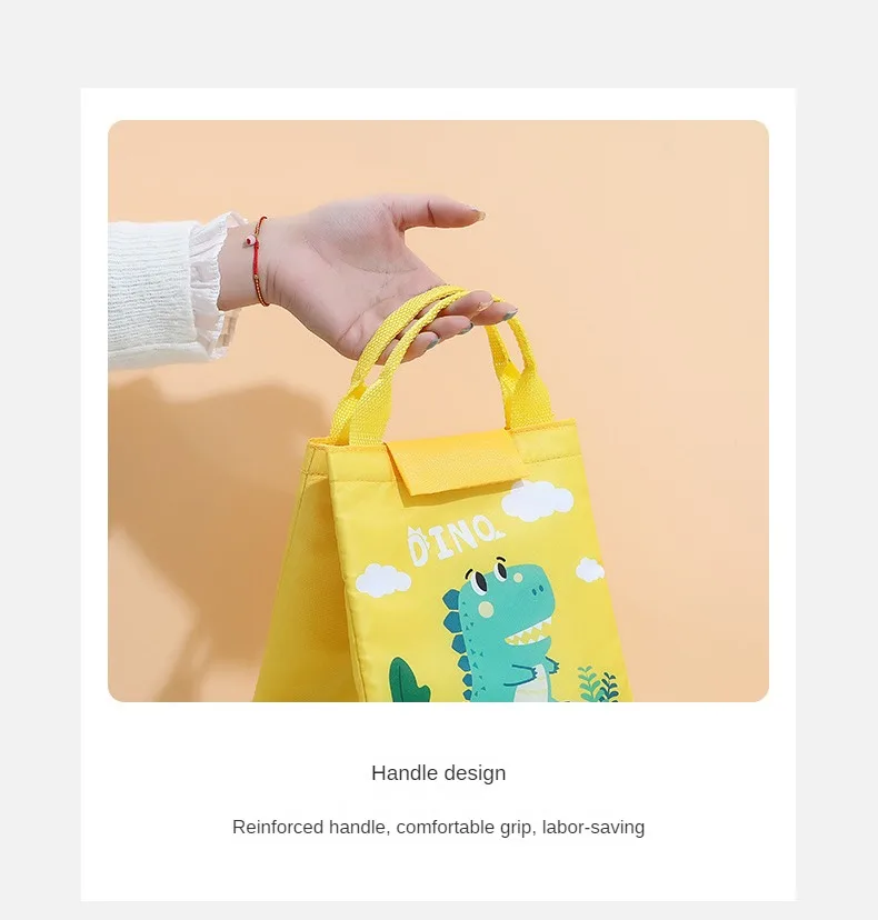 Kids Lunch Bag for School – Portable Cartoon Insulated Thermal Tote, Reusable Bento Pouch for Meals, Snacks, Drinks, and Lunches, Cooler Bag Handbag for Children, Picnic, Travel, and Daily Use