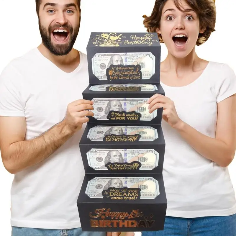 Creative Birthday Wallet Greeting Card – Folding Cash Holder Red Envelope Style, Unique Birthday Gift Envelope for Kids, Boys, Girls, and Friends, Fun and Practical Birthday Party Gift Idea - 图片 5