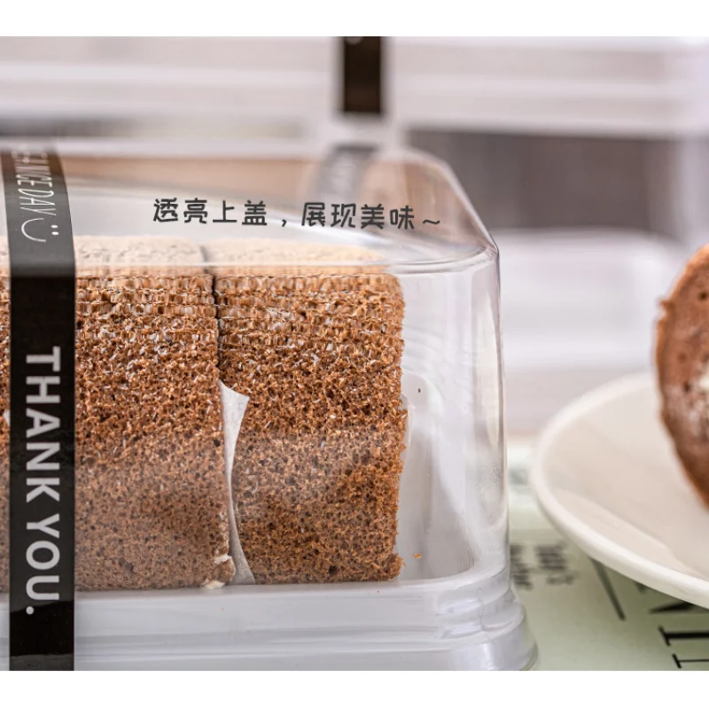 50Pack Transparent Swiss Roll and Dessert Cake Boxes, Clear Plastic Cookie and Muffin Dome Containers, Transparent Packaging Holders for Weddings, Birthday Parties, Baking, DIY Treats, and Event Supplies