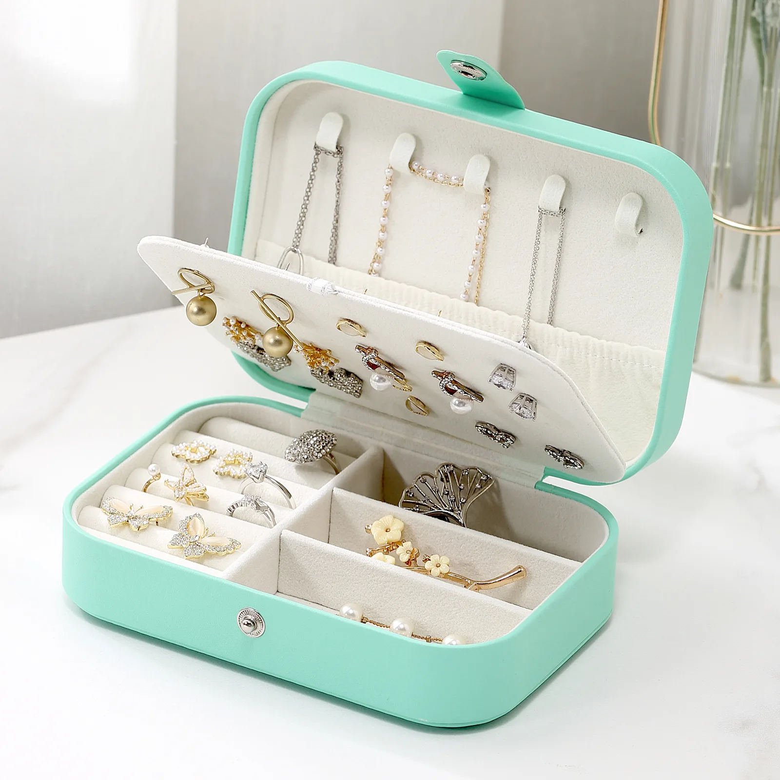Best 3Style PU Travel Jewelry Box Organizer Wholesale Portable Ring & Earring Case Best 3Style PU Travel Jewelry Box Organizer Wholesale Portable Ring & Earring Case