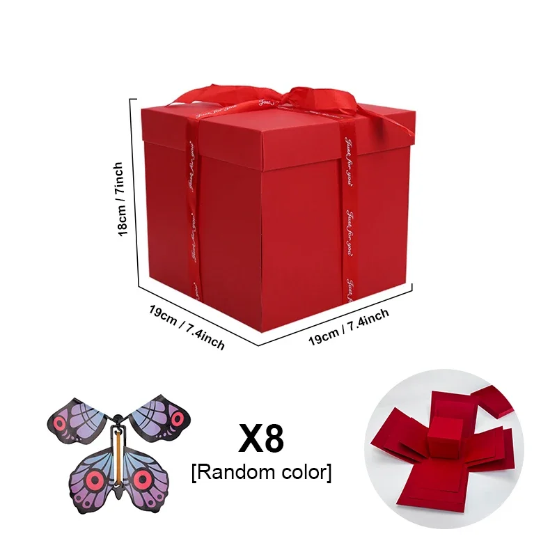 Butterfly Explosion Box Gift – DIY Snack Gift Box, Mystery Surprise Explosion Box for Valentine's Day, Birthday, or Special Occasions, Photo Album Box, Creative DIY Memory Keepsake Butterfly Explosion Box Gift – DIY Snack Gift Box, Mystery Surprise Explosion Box for Valentine's Day, Birthday, or Special Occasions, Photo Album Box, Creative DIY Memory Keepsake