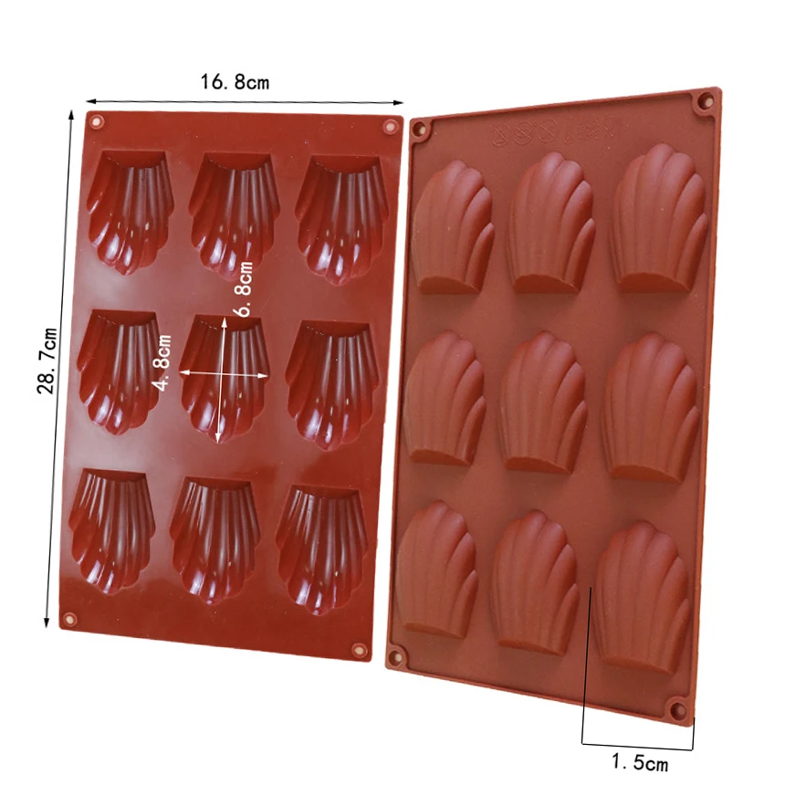 Shell Madeleine Cake Mold Silicone Baking Tool for DIY Cakes, Cookies, Chocolates, and Desserts, Shell-Shaped Non-Stick Flexible Mold for Home Baking, Party Treats, and Creative Kitchen Accessories - 图片 5