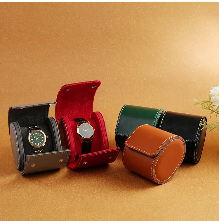 Travel Watch Organizer | PU Leather Watch Box and Pouch Organizer – Classic Travel Storage Case for Men and Women, Protective Watch Holder to Prevent Scratching and Oxidation, Elegant Leather Timepiece Gift and Display 30