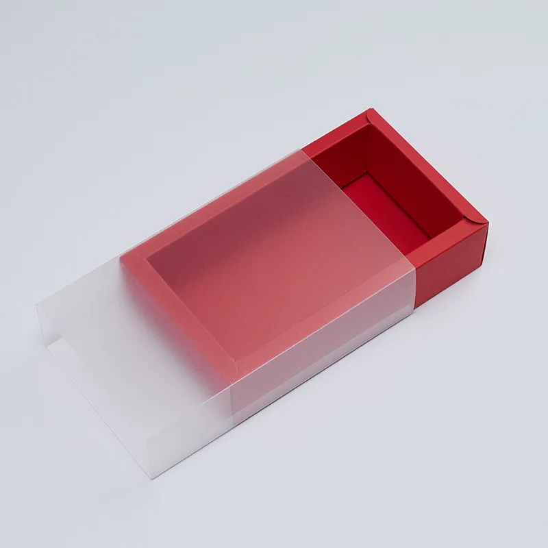 10pcs Kraft Paper Gift Boxes with Clear PVC Window, Exquisite Drawer Packaging for Wedding Birthday Party Cookies Candy Cake Display, DIY Dessert Favor Storage Containers Elegant Gift Presentation - 图片 14