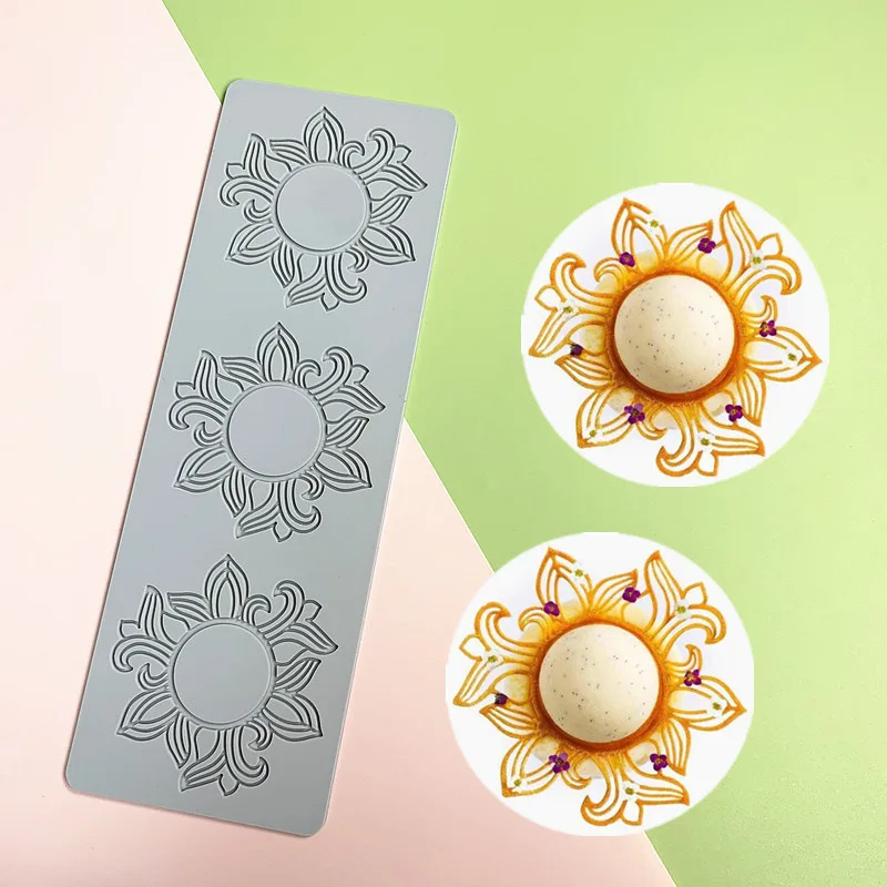 Leaf Flower Wreath Lace Silicone Mold Fondant Cake Sugarcraft Mould Chocolate Candy Dessert Tray Decoration Tools Pastry Baking Supplies Cupcake Topper Resin Soap Wax Melt DIY Craft Accessories 13