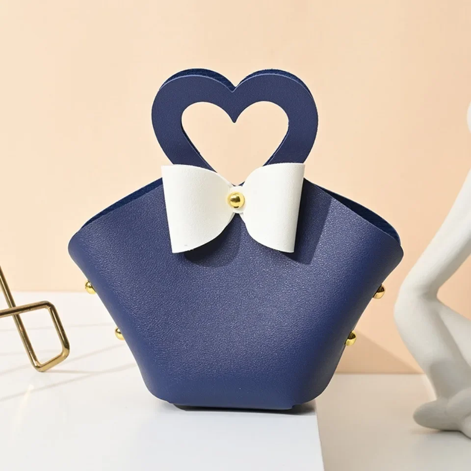 10/30 Pcs Leather Heart Sunflower Candy Bags - Mini Handbag Wedding Birthday Party Favo... - SKU CCB01502 - UGI Packaging