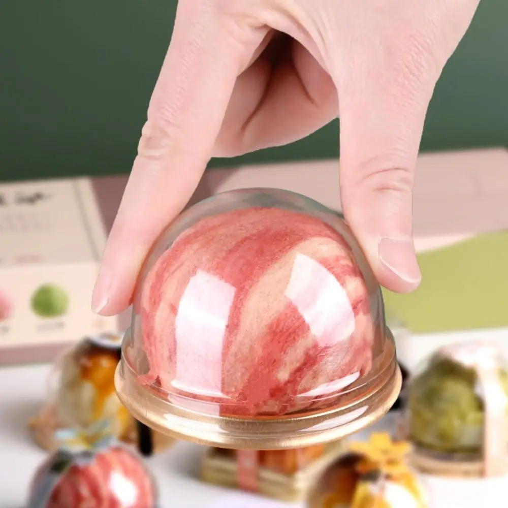 50Pcs Clear Mini Cupcake Boxes Dome Lid Plastic Dessert Holders Transparent Baking Containers Wedding Birthday Party Supplies Cake Display Packaging Accessories - 图片 5
