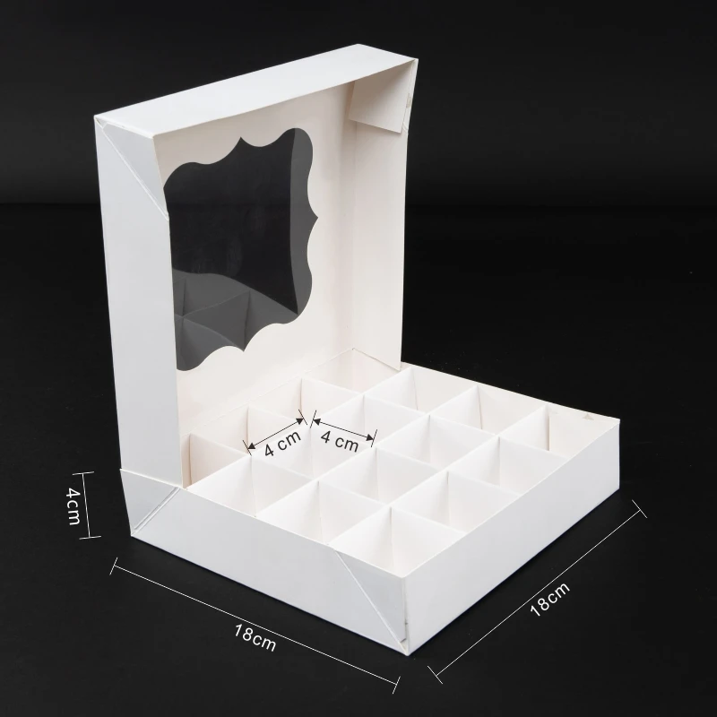 5pcs Mini Cupcake and Pastry Chocolate Paper Boxes in White and Pink, Handmade Dessert Packaging for Birthday Wedding Party, Small Gift Favor Containers Elegant Display