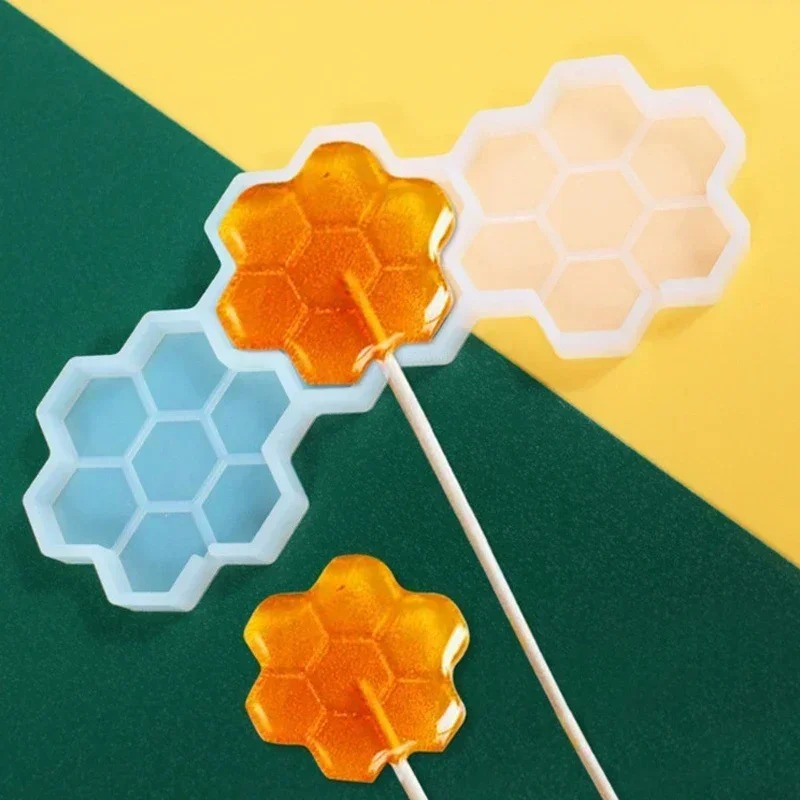 Leaf Flower Heart Bear Shape Silicone Lollipop Mold Round Chocolate Candy Cheese Baking Mould Fondant Cake Decorating Tools Dessert Cupcake Topper Tray Kitchen Pastry DIY Baking Accessories - 图片 5