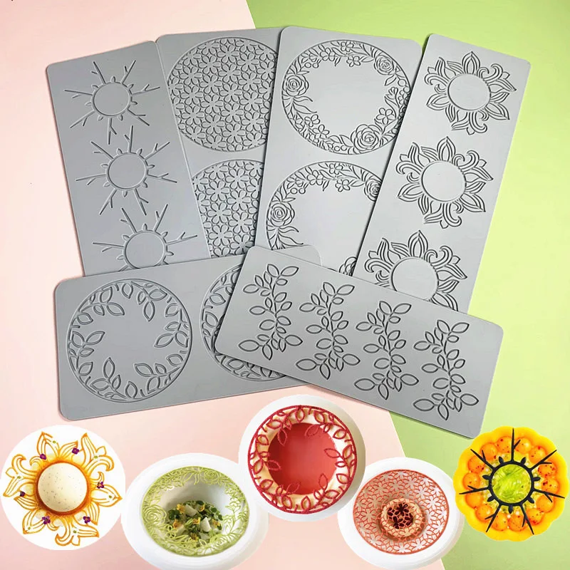 Leaf Flower Wreath Lace Silicone Mold Fondant Cake Sugarcraft Mould Chocolate Candy Dessert Tray Decoration Tools Pastry Baking Supplies Cupcake Topper Resin Soap Wax Melt DIY Craft Accessories 1