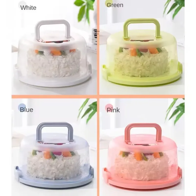 Portable Cake Box with Handle, Dustproof Baking Pastry Storage Box, Cake Carrier and Transportation Rack for Birthday, Wedding, Baby Shower, Holiday Desserts, Cupcakes, Muffins, and Home or Bakery Use - 图片 5