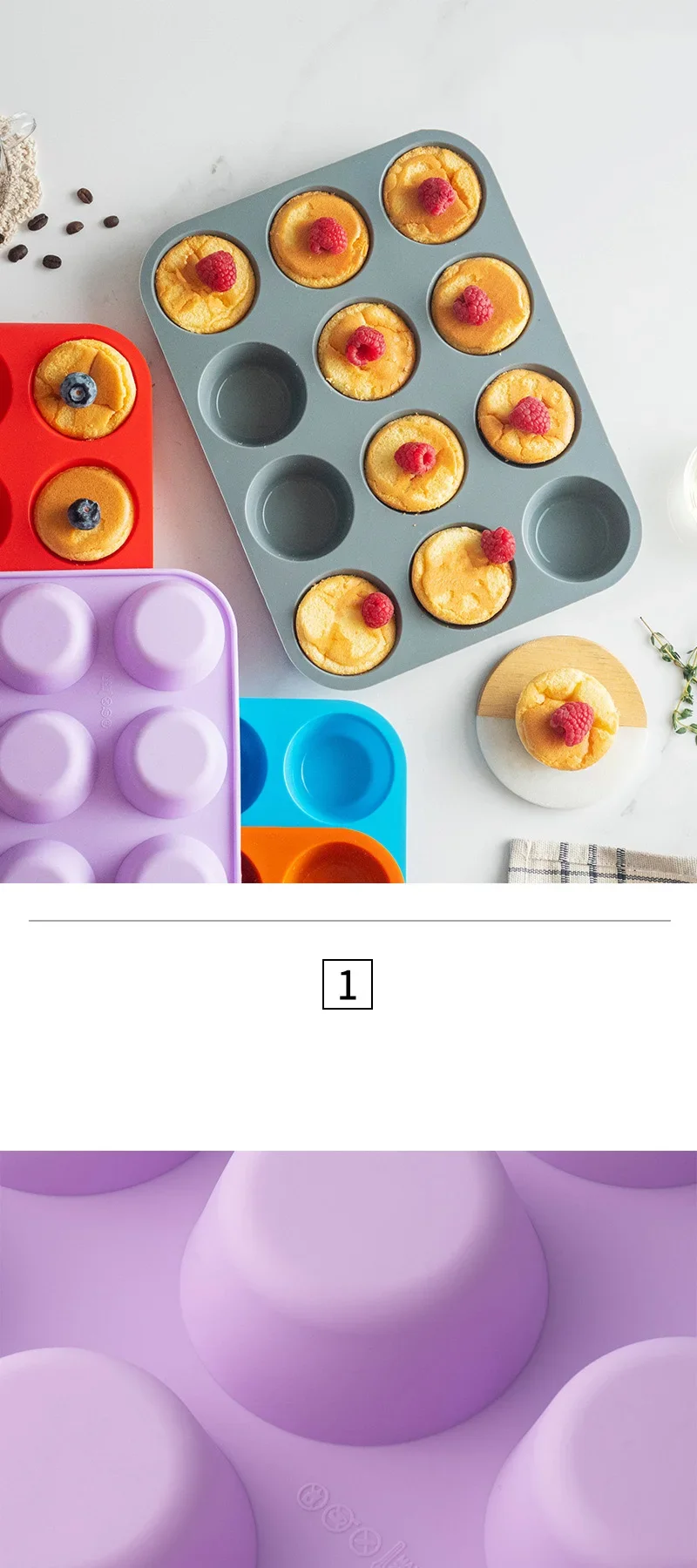 12-Hole Silicone Baking Mold – 3D Round Sphere Cake Pan, Chocolate, Muffin, Cupcake, DIY Dessert Bakeware for Home Kitchen, Baking, Pastries, Chocolate Balls and Creative Treats