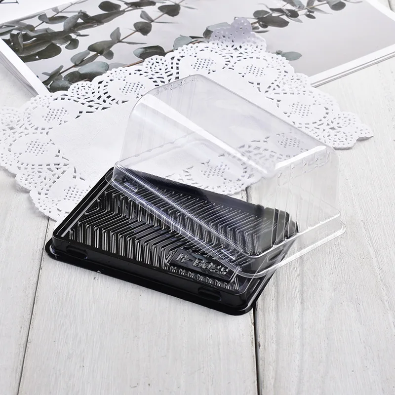 50Pcs Roll Cake Box Set with Clear Lid, Plastic Hot Dog, Sandwich, Swiss Roll, Muffin and Pastry Containers, Transparent Dessert Storage Holders for Birthday, Wedding, Party, Bakery, and DIY Treats - 图片 6