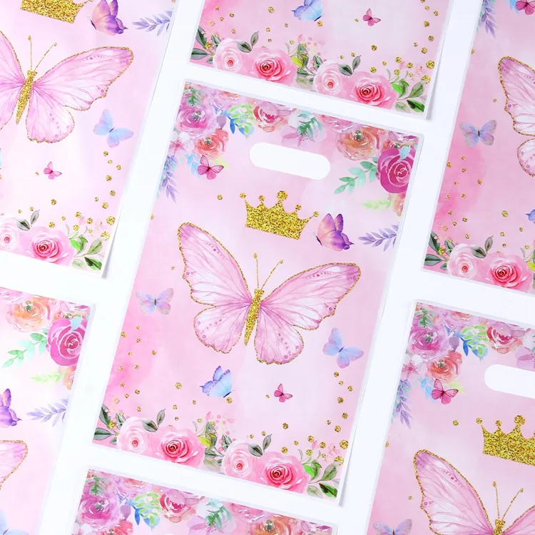 Pink Butterfly Candy Boxes – Gift Packing Bags for Girl Birthday, Baby Shower, Party Favor Boxes, Birthday Supplies, Treat Packaging, Cute Pink Decorations, DIY Gift Boxes for Kids