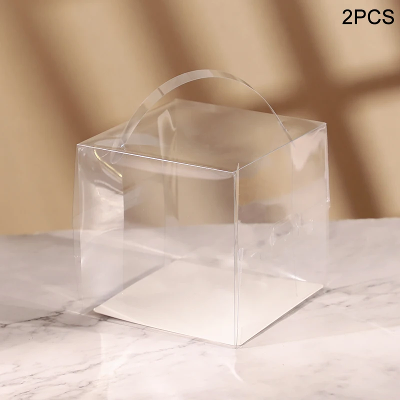 Transparent Cake Box Plastic Dessert and Cupcake Packaging Box with Handle, Portable Gift Wrapping Box for Weddings, Birthdays, Parties, Baby Showers, Holiday Desserts, Pastries, Bakery Display and Gift Presentation - 图片 8