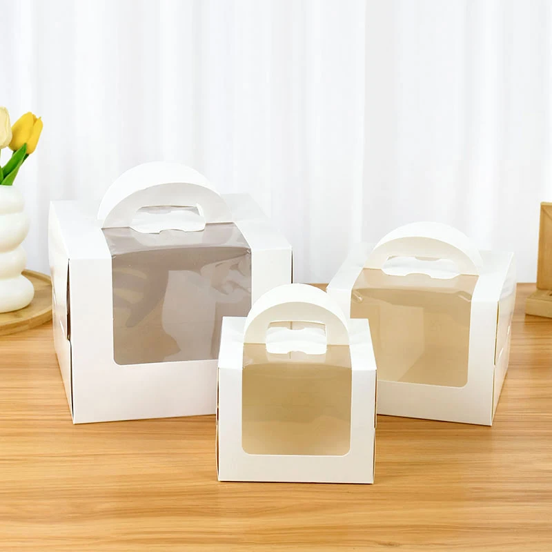 1/3/6pcs High Capacity Cake Packing Boxes with Clear Window, Multi Size Bakery Gift Boxes for Candy Cookies Pastry Chocolate Dessert Packaging, Wedding Birthday Christmas Baby Shower Party Supplies 1