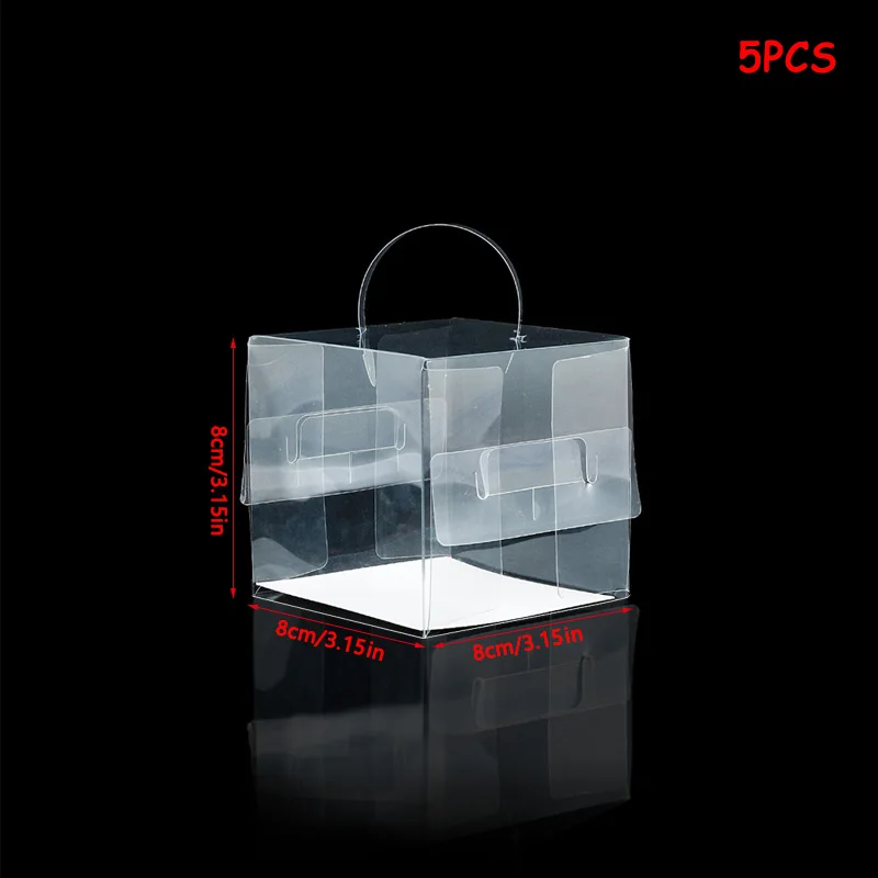2/3/4/5/6 Inch Clear Cake Bakery Boxes with Handle, Portable Gift Display Boxes for Desserts, Mousse, Cupcakes, Pastries, Birthday, Wedding, Holiday Cake Packaging, Party Dessert Holder, Bakery Gift Packaging Supplies - 图片 7