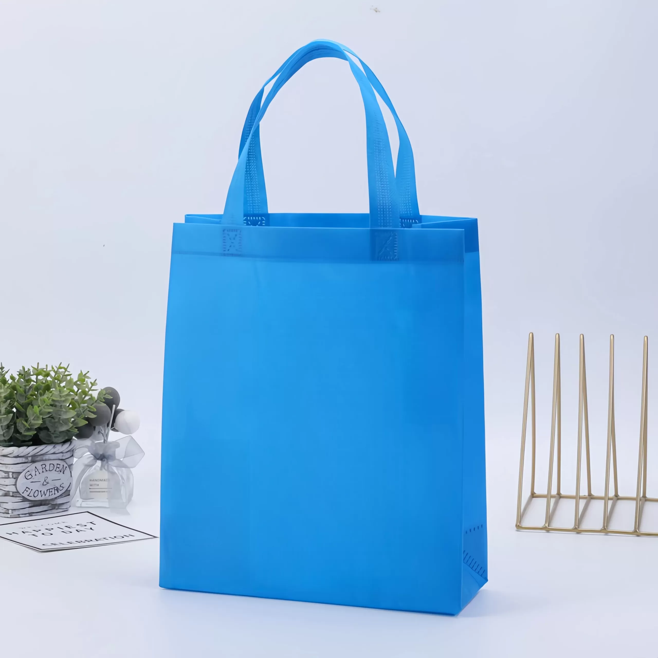 Portable Non-Woven Shopping Bag – Large Capacity, Reusable Eco-Friendly Handbag, Custom Logo or Printing Option (Printing Fee Not Included), Perfect for Grocery, Gift, and Promotional Use - 图片 6