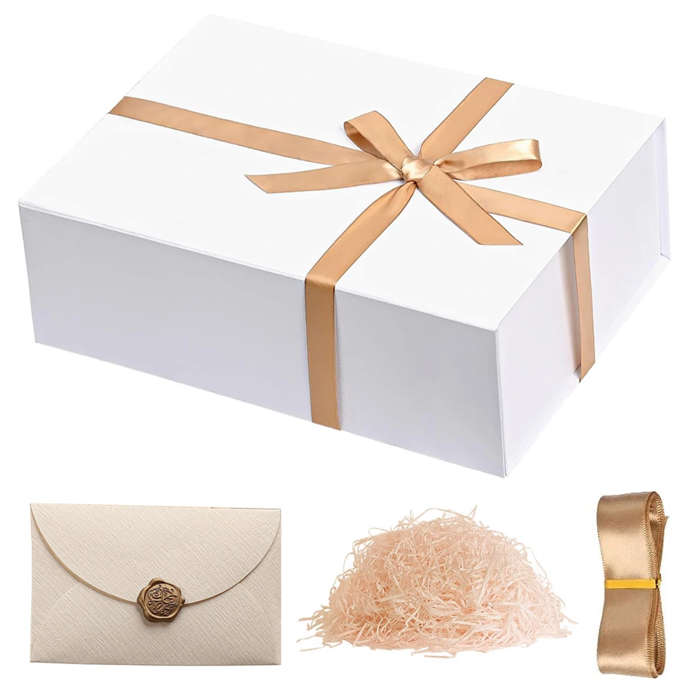 1pc Black Gift Box with Magnetic Lid for Present, Rectangular Collapsible Packaging Box with Closure, Ideal for Groomsman Proposal, Wedding, Birthday, Anniversary Gift, Elegant Gift Wrapping - 图片 13