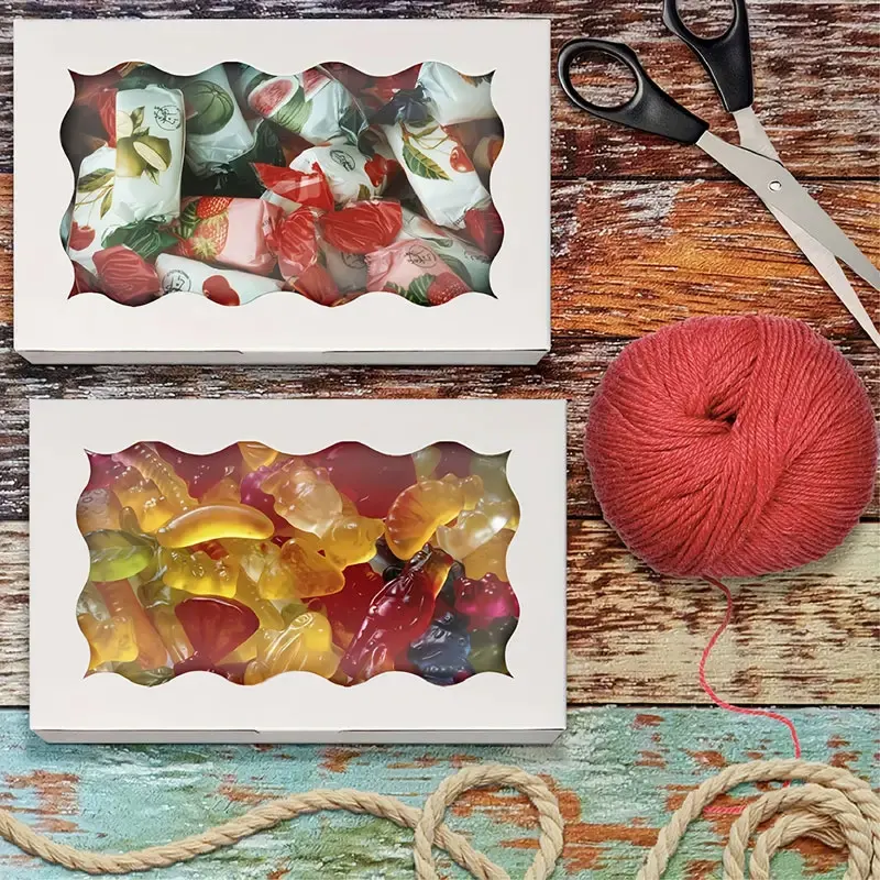 16/32Pcs Cake Carriers Square Boxes with Lids, White Dessert and Bread Boxes with Transparent Window, Ideal for Pies, Donuts, Muffins, Cupcakes, Portable Bakery Packaging for Weddings, Birthdays, Parties, and Special Celebrations - 图片 5